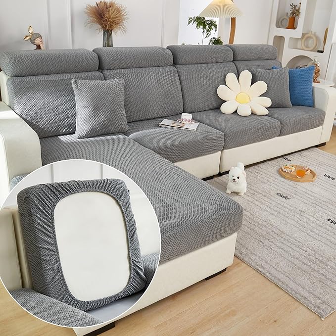 Yoovat Couch Cushion Covers for Sofa Couch Covers Wear-Resistant Universal Sofa Cover Washable Stretch for Sectional Slipc...