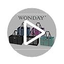 WONDAY Extra Large Foldable Grocery Tote Bag With Handles for Storage, Picnics, Beach, Pool, Laundry - Reusable Shopping B...