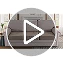 H.VERSAILTEX Individual Cushion Covers Stretch Couch Covers Soft Suede Sofa Cushion Covers Washable Cover for Sectional So...