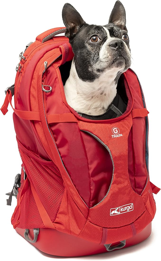 Kurgo G-Train Dog Carrier Backpack - Comfortable Travel Bag for Pets Up to 25 lbs - Waterproof Bottom - Multi-Compartment ...