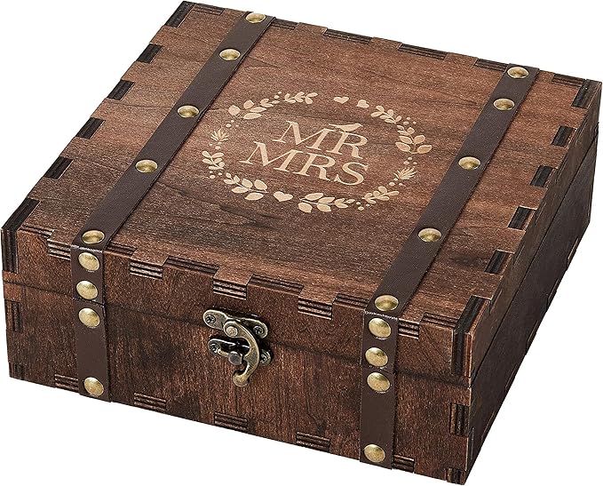 AW BRIDAL Mr and Mrs Wedding Keepsake Box for Couples, Bridal Shower Gifts for Bride to Be, 2026 Engagement Gift for Newly...