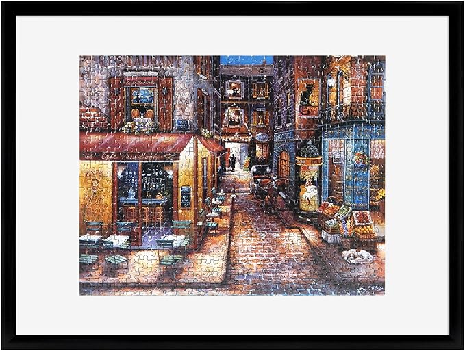 MCS 20x27 Puzzle Frame for Finished Puzzles, Black Vertical & Horizontal Wall-Mounted Large Picture Display for Preservati...