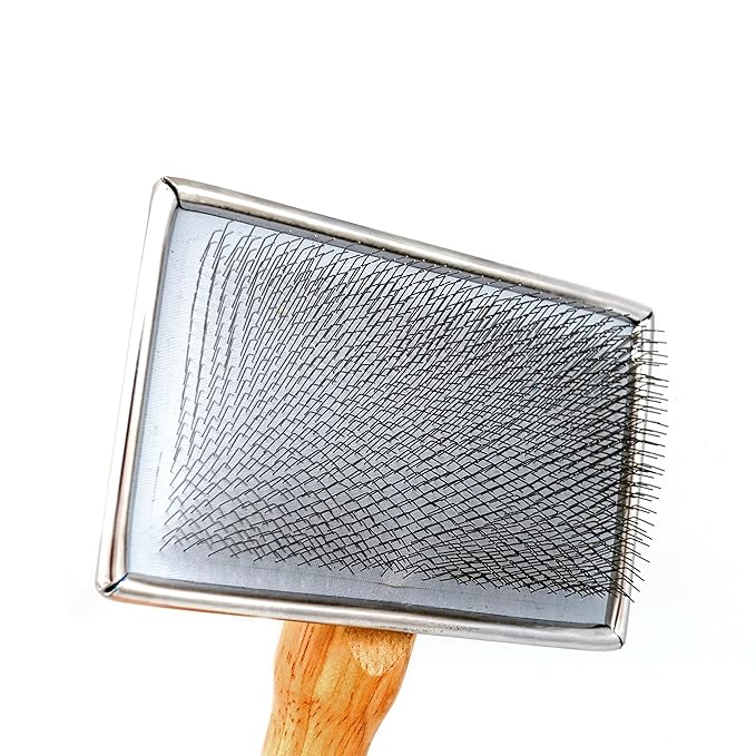 Claw Claws Pet Slicker Brush for Large Dogs, Wooden Handle with Stainless Steel Soft Pins, Gently Remove Tangled, Loose Un...