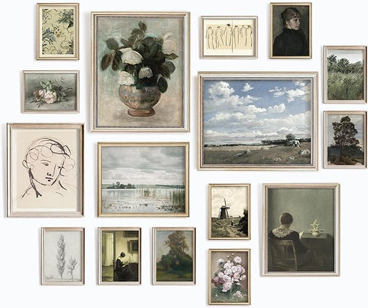 97 Decor LARGE 11x14 Vintage Wall Art Prints - Farmhouse French Country Decor For Bedroom, Botanical Posters Landscape Pai...