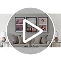 Golden State Art, 12x19 Black Wood Collage Picture Frame with White Mat - Displays Two 8x10 Photos - Real Glass, Sawtooth ...