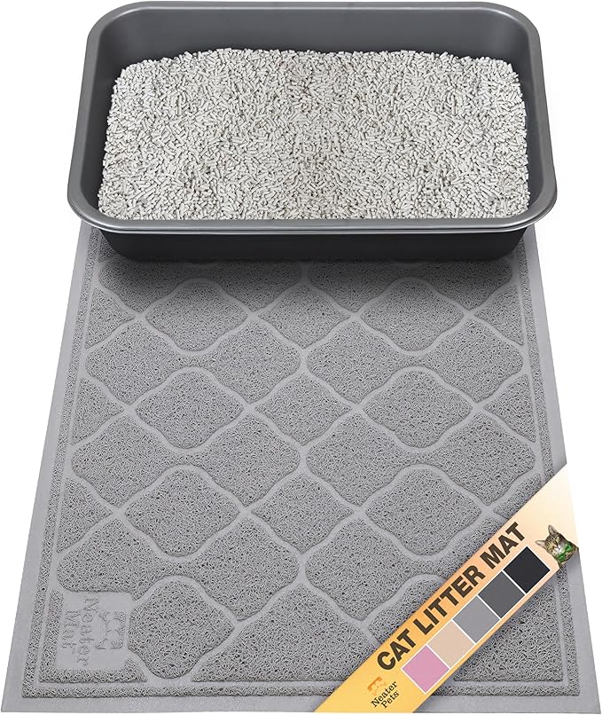 Neater Pets Neater Mat Cat Litter Rug, Thick & Durable Cat Mat for Litter Box, Trapper Pad Catches Mess to Protect Indoor ...