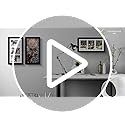 Golden State Art, 9x18 Black Wood Frame - White Mat for Three 5x7 Pictures - Sawtooth Hangers- Swivel Tabs - Wall Mounting...