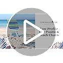 CARIBBEAN JOE Folding Beach Chair, 1 Position Lightweight and Portable Foldable Outdoor Camping Accessories with Carry Str...