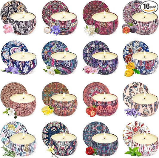16 Pack Scented Candles Gifts Set for Women, Aromatherapy Candles Pack Soy Wax Candle,Candles Bulk for Festival, Bridesmai...