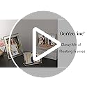 GorYeeFine Gold 7x5 Floating Frame(Horizontal) 2pack for Photo Sizes(3.5x5'',4x6''),Classy Gold Frames Tabletop/Shelf disp...