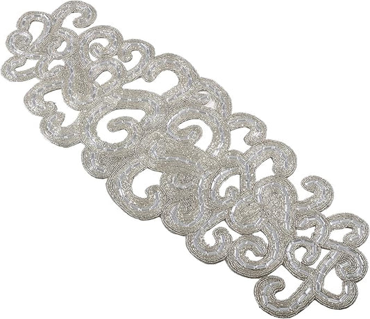 Beaded Design Table Runner