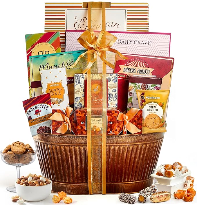 Broadway Basketeers Gourmet Gift Basket for Women, Men, Families, Teacher, College, Appreciation, Thank You, Birthday, Cor...
