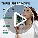 FADACHY Mini Fan,USB Portable Charger Handheld Fan, Small Personal Fan with 3 Speeds Neck Fan 3000mAh Power Bank