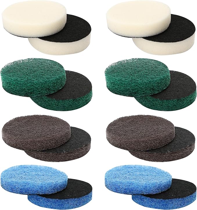 16pcs Power Scrubber Pad Set Compatible with Dremel Versa PC10 Ruby Horsepower Includes 4 Foam, 4 Kitchen, 4 Performance, ...