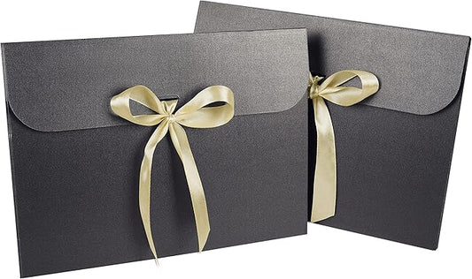 10pcs Paper Envelope Gift Bags with Ribbon Bowknot Holiday Envelope Party Gift Card Packaging Bag Wedding Presents Box for...