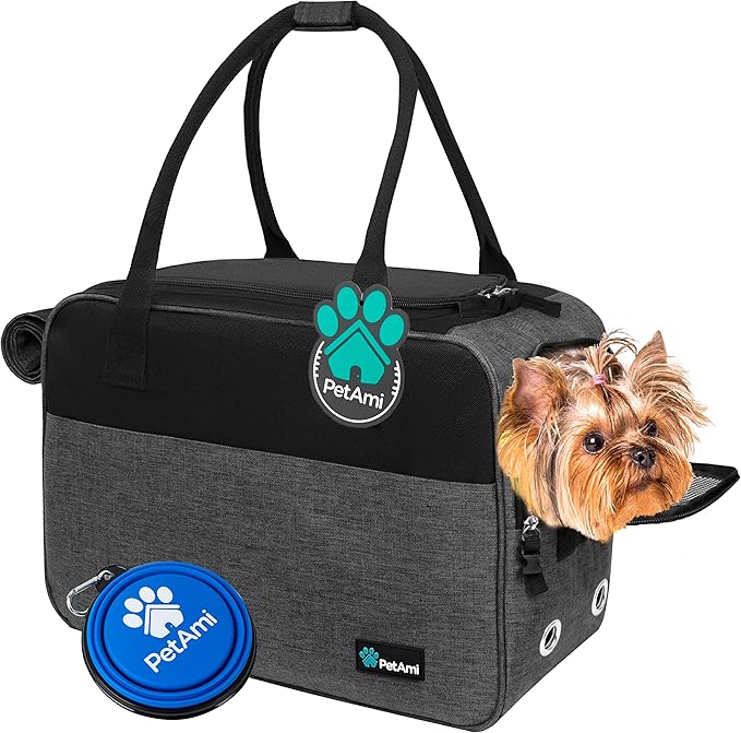 PetAmi Dog Purse Carrier for Small Dogs, Airline Approved Soft Sided Pet Carrier with Pockets, Ventilated Dog Carrying Bag...