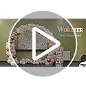Wokceer Round Backdrop Stand 8FT Gold Wedding Arch Metal Circle Balloon Arch Stand for Birthday Party Wedding Bridal Showe...