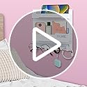 CHENYAOAI Bedside Shelf Accessories Organizer, Wall Mount Self Stick On, Cute Room Decor Aesthetic, Girls Room Decor, Cool...