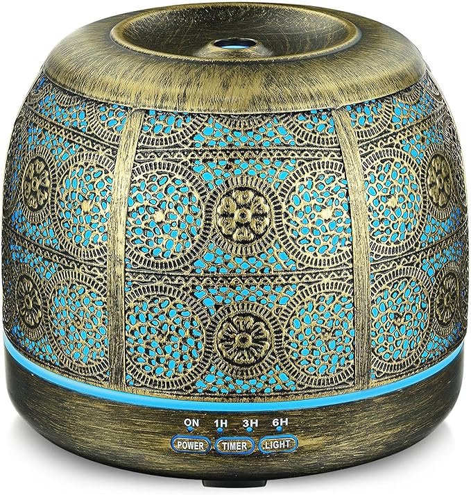 ARVIDSSON Essential Oil Diffuser, 500ml Aromatherapy Diffuser for Home, Ultrasonic Diffusers for Essential Oils, Metal Oil...