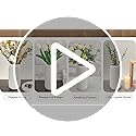 Ceramic Vase for Flowers – Modern Small Ribbed Textured Flower Vase for Home Decor, Pampas Grass, Decorative, Farmhouse, C...