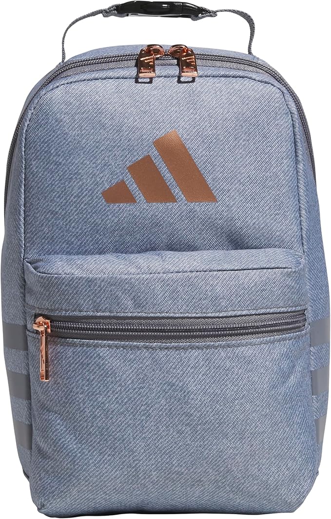 adidas Kids Santiago Lunch Bag – Insulated Cooler Lunchbox for Girls & Boys, 8L, Adi Heart Melange Chalk White/Bliss Pink/...