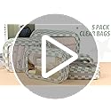 YOPCDJ 5PCS Diaper Bag Organizer Pouch Set, TSA Approved Toiletry Bag，Clear Waterproof TPU Makeup Bag Set Travel Organizer...