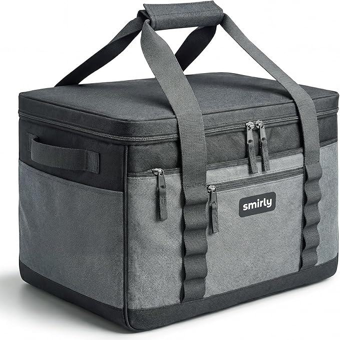 SMIRLY Cooler Bags Insulated – Collapsible Cooler, Portable Leakproof and Soft Sided - Large Foldable Ice Chest for Campin...