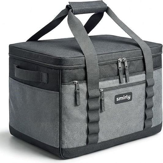 SMIRLY Cooler Bags Insulated – Collapsible Cooler, Portable Leakproof and Soft Sided - Large Foldable Ice Chest for Campin...