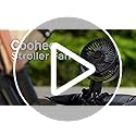 Portable Stroller Fan, 4000mAh Rechargeable Clip on Baby Fan 25H Battery Life, Head Detachable 360° Rotate Mini Fans, 4 Sp...