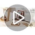 FLYJOE 5x7 Solid Oak Wood Photo Frame | 5x7 Picture Frame With Mat For 4x6 | Plexiglas And Hanging Hardware Included | Wal...
