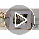 FineLiMoLa 5x7'' Gold Rope Design Metal Picture Frames 2 Pack with Hi Quality Velvet Backing and Real Glass Front, Gold Ph...