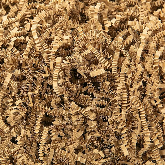 Mefleet 1/2 LB Crinkle Cut Paper Shred Filler 8 oz Brown Crinkle Shredded Paper for Gift Box - Gift Basket Bag Filler - Gr...