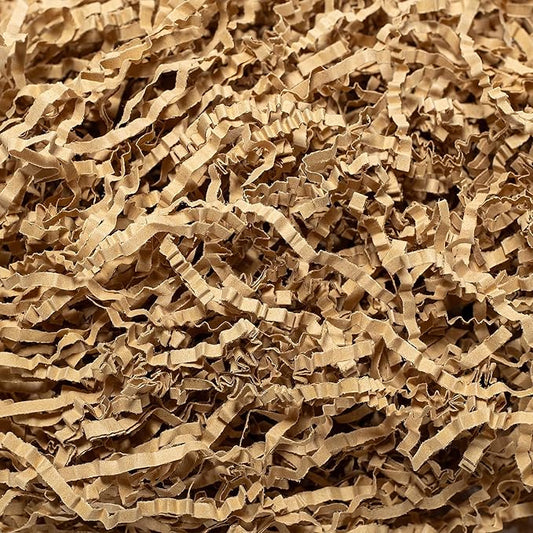Wowxyz 2 LB Crinkle Cut Paper Shred Brown Crinkle Shredded Paper - Gift Box Baskets Bag Filler - Kraft Confetti Stuffing f...