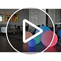 Mr.Go 6-inch RGB Color-Changing LED Globe Orb Light w/Remote, Mood Lamp Kids Night Light, 16 Dimmable Colors & 4 Modes, Ba...