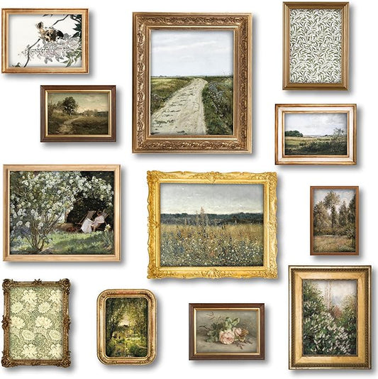 97 Decor Vintage Wall Art Prints - Vintage Prints for Wall Decor, Countryside Landscape Painting Spring Pictures, Farmhous...
