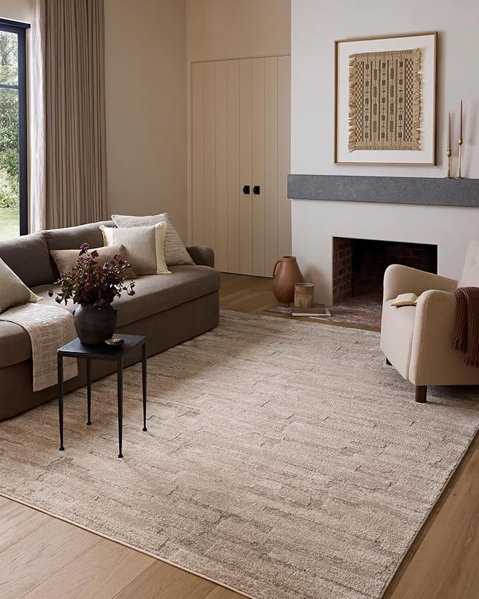 Loloi Amber Lewis Monty Collection MOT-04 Taupe/Beige 2'-7" x 4', .50" Pile Height, Area Rug