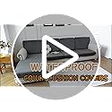 NAISI Waterproof Couch Cushion Covers Thick Velvet Fabric Washable Sofa Slipcovers 3 Pieces Individual Sectional Couch Cov...
