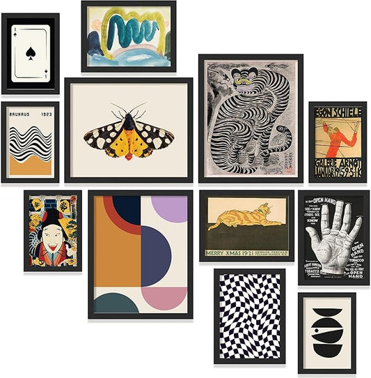 97 Decor Vintage Eclectic Wall Art Collage - Abstract Modern Art Prints For Wall Decor, Cool Funky Pictures Maximalist Pai...