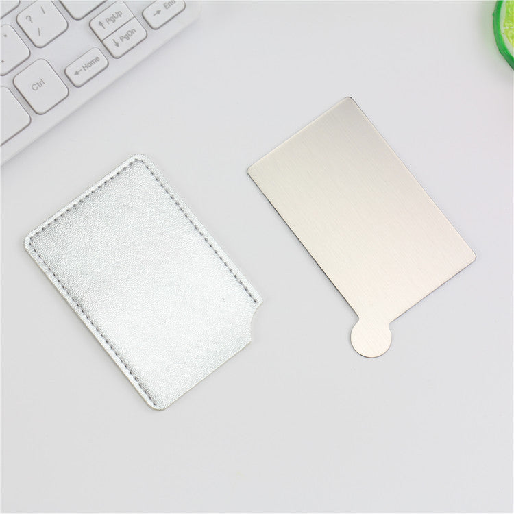 Stainless Steel Mirror Makeup Card Mirror Gift Portable Mirror