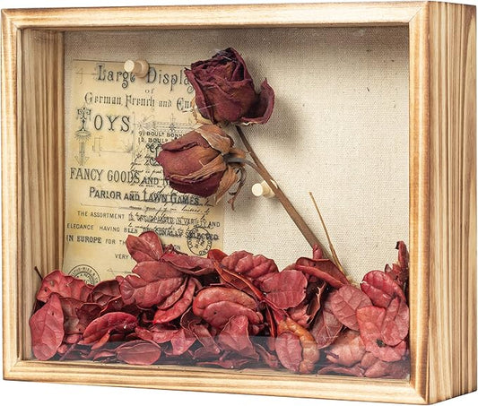 Increased Fire Shadow Box Frame 8x10 Shadow Box Display Case with Linen Back of Awards Memorabilia Flower, Pictures, Keeps...