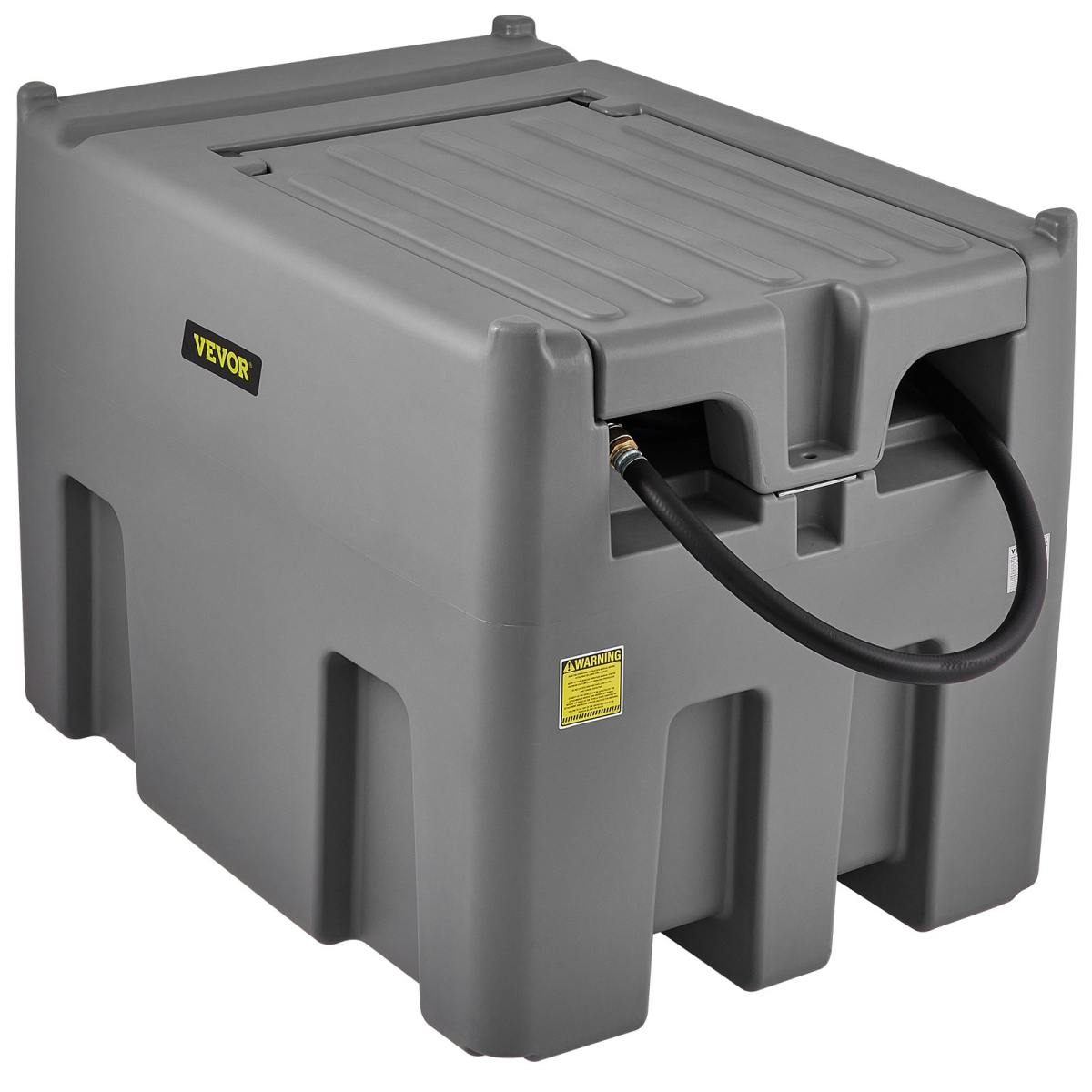 Tragbarer Dieseltank 439,11 L Mobile Tankanlage Grau Dieseltankstelle 140 W Tankstation Dieseltank 2600 U/min Transporttank 12 V DC