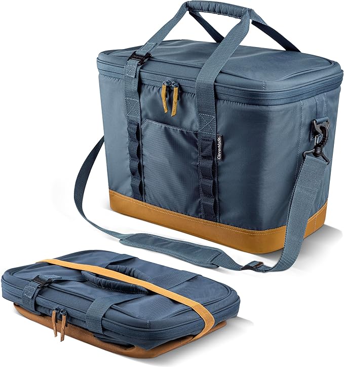 CleverMade Pacifica Collapsible Cooler Bag – Large Portable Cooler Bag for Travel, Foldable Insulated Cooler for Beach, Pi...
