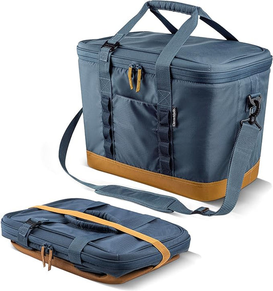 CleverMade Collapsible Insulated Cooler Bag – Leakproof Soft Cooler for Beach, Travel, Car – Bottle Opener