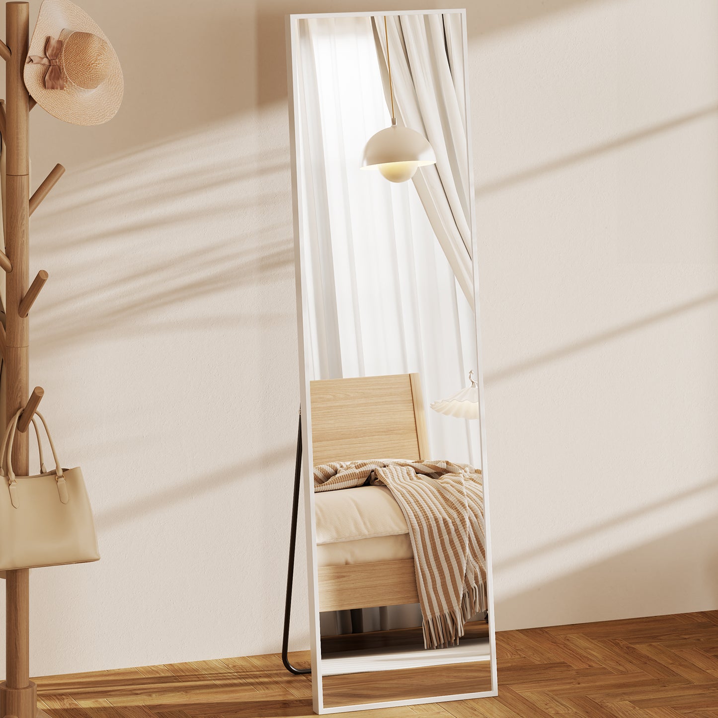 Arched Full Body Mirror, Full Length Standing Mirror, Hanging And Leaning For Home Use