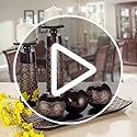 Creative Scents Dublin Brown Pillar Candle Holder Set of 2 - Home Decor Aesthetic, Coffee Table Decor Mantel Centerpieces ...