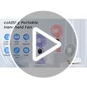 coldSky Portable Handheld Fan, 4000mAh Battery Operated with LED Display, Handheld/Neck/Desk 3 in 1 Personal Small Fan, 9...