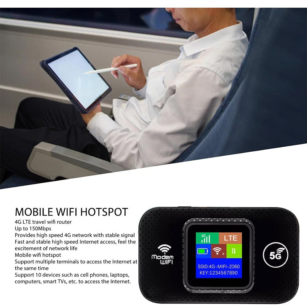 Portable Unlocked 5G LTE Wireless WiFi Router Mobile Broadband LCD MIFI Hotspot UK