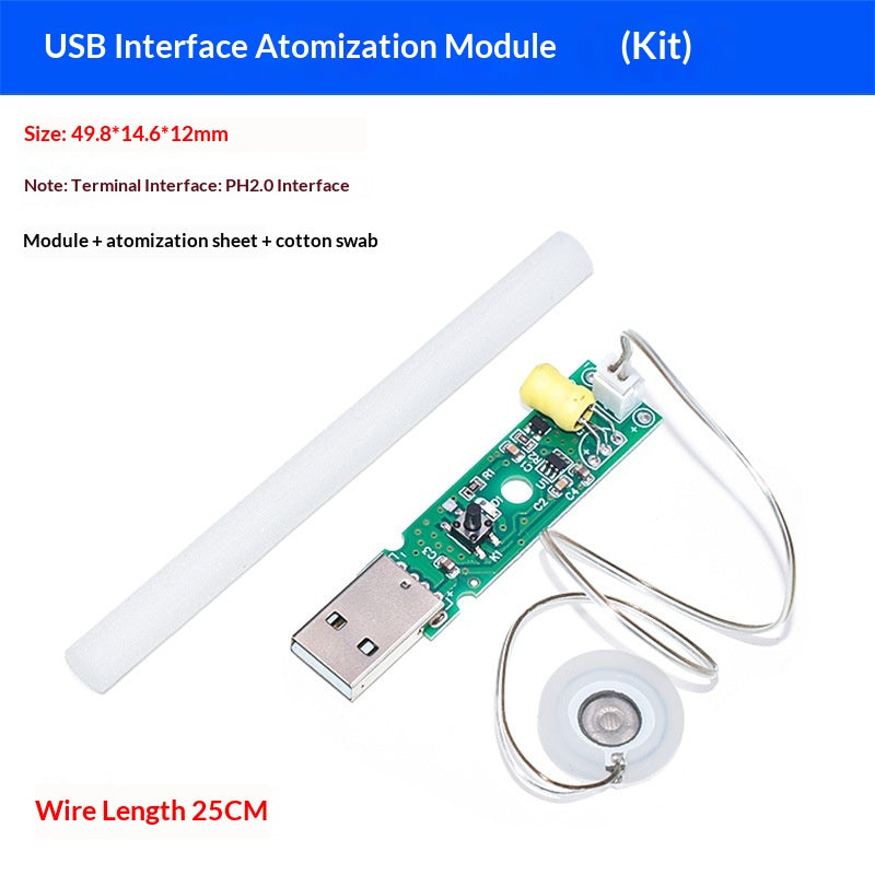 Electronic DIY Humidifier Module, USB Misting Module, Atomizing Sheet, Integrated Circuit PCB, DIY Experimental Equipment