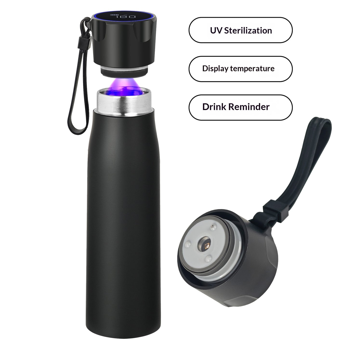 UV Sterilization Mug 316 Stainless Steel Smart Insulated Cup