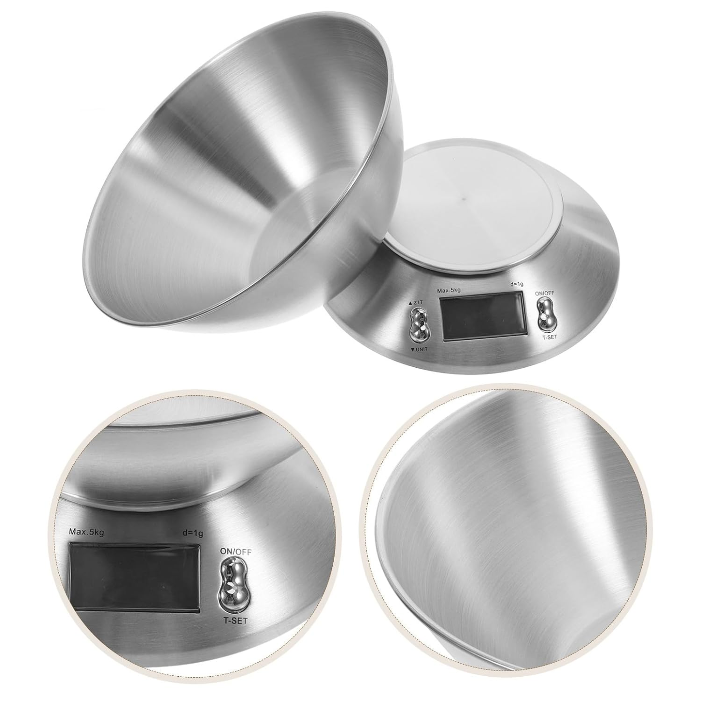 Compact Stainless Steel Electronic Kitchen Scale - Large Capacity Food Scale - Suitable For Both Household And Commercial Use - Multi-functional Electronic Food Scale